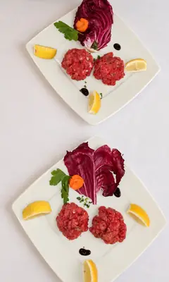 Tartare di carne con radicchio e limone